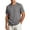 Gray, variant on Sports Shirts Dqueduo Men's Short Sleeved Round Neck Elastic Breathable Top Casual Sports T-shirt Green S