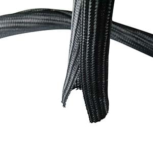 ACCL Self Closing Cable Sock Black 1.5" (38.1mm) x 50Ft(15.24m), 4 Pack