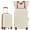Brown+White, variant on 3 Piece Hardshell Luggage Sets, 20in & 24in Suitcase Set with Compact Travel Bag,Spinner Wheels and TSA Lock, Lightweight Carry on Luggage for Women Men,Light Pink