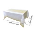thumbnail image 3 of Beautynvta Disposable Plastic Tablecloth, Thickened Wavepoint Printed, Waterproof & Oilproof, for Holiday & Birthday Parties, Rectangular Dining Table, 54''x108'', Gold, 3 of 6