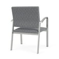 thumbnail image 4 of Pemberly Row Reception Waiting Room Silver Steel Oversize Guest Chair in Gray, 4 of 5