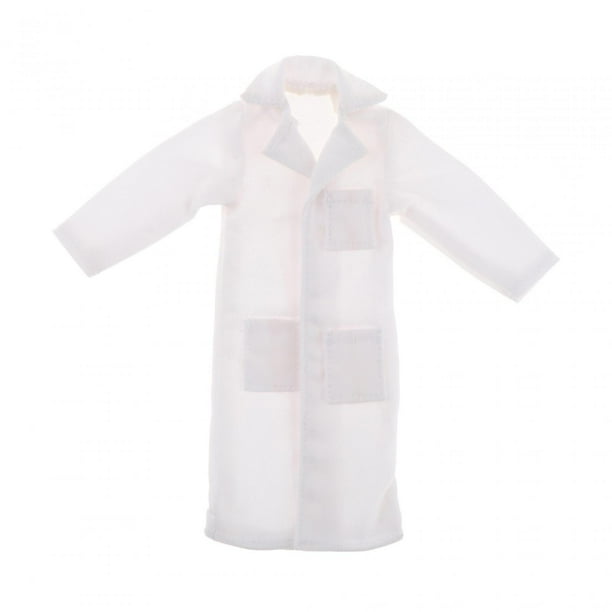 Muñeca de bata blanca a escala 1/12, ropa de vestir, juguete educativo hecho a mano, muñeca 1/12 Femenino