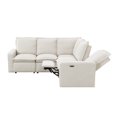thumbnail image 5 of Euroco Power Recliner Sofa Set 5 Seat Sectional Sofa for Living Room with USB Port, Beige, 5 of 9