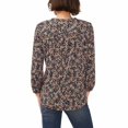 thumbnail image 3 of Vince Camuto Womens V Neck Blouse Navy Floral Medium, 3 of 3