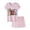 Light Pink, variant on HUAXUN Spring Summer Outfits for Boys Cute Summer Short Sleeve T-Shirt Tops Shorts Clothes Sets Elastic Waist Shorts 2pcs Clothes Set 2026 Sweatsuits