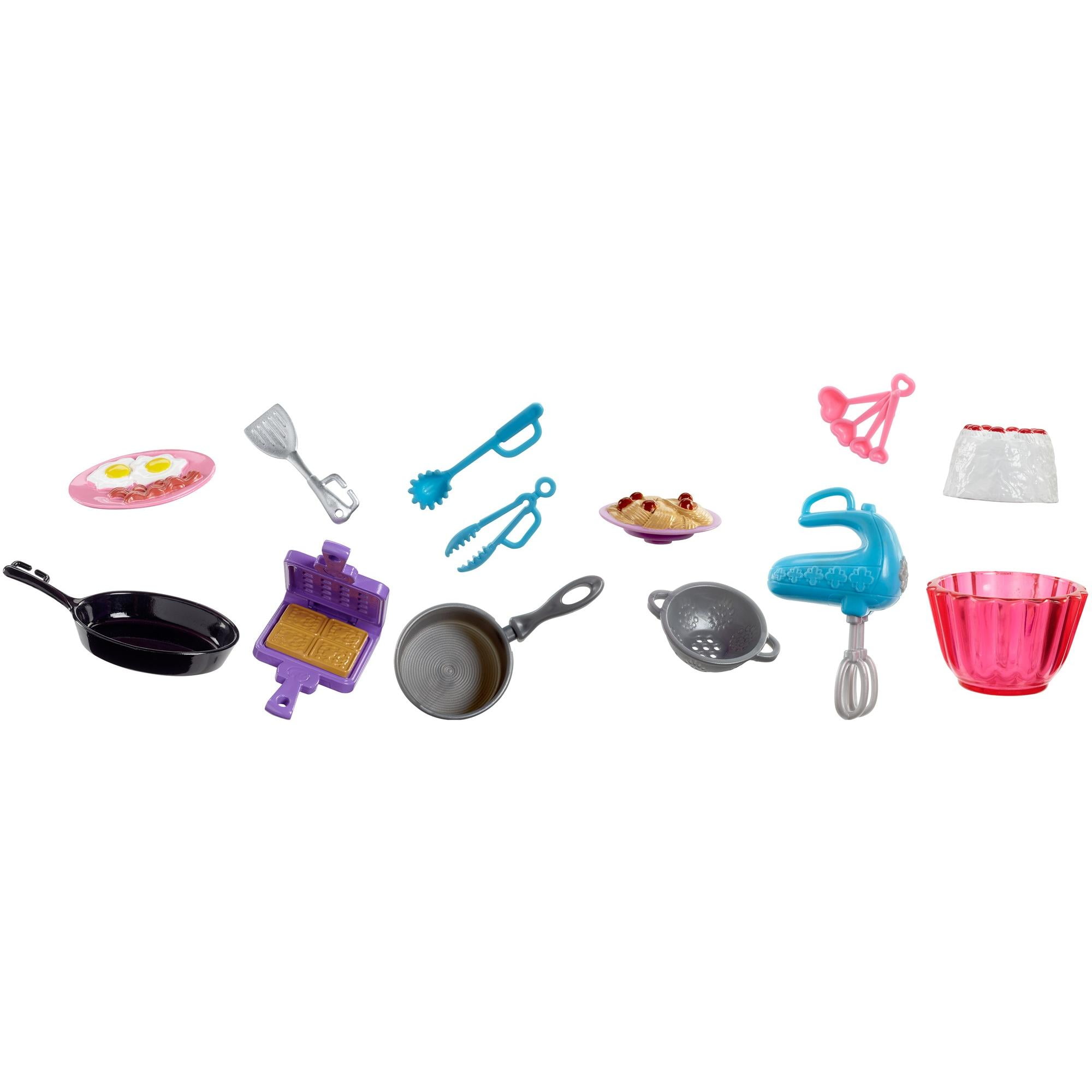 6 Barbie Doll Kitchen Spa & Puppy Accessory Pack Cooking Spaghetti Baking Packs 