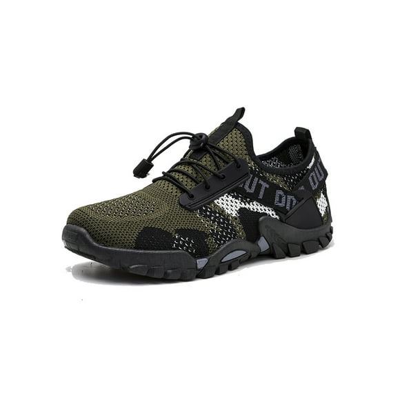 Woobling Mens Lightweight Fashion Sneaker Trailing Non-Slip Low Top Sneakers Wear-resistant Camouflage Green 7