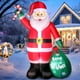 thumbnail image 1 of Papá Noel inflable navideño de 8 pies con dulces y bolsa de regalo grande para decoración al aire libre, decoraciones navideñas IP44 resistentes a la intemperie para patio, luz LED incorporada para ja, 1 of 5