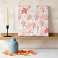 thumbnail image 3 of Ships Next Day Canvas Wall Art 8"x8",Red Orange Coastal Wood Framed Canvas Print Painting,Sea Turtle Nautical Coral Summer Beach Ready to Hang Small Picture Wall Decor for Bathroom Nursery Kitchen, 3 of 9