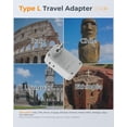 thumbnail image 2 of Adaptador de enchufe para viaje TESSAN PD 20W con 4 tomas de CA y 4 puertos USB, 2 of 7