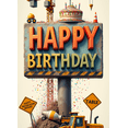 thumbnail image 4 of Construction Themed Happy Birthday Backdrop Banner with Cranes Mixers Party Decorations for Birthday Party Photo Booth Supplies Kids Celebration Background Decor, 4 of 8