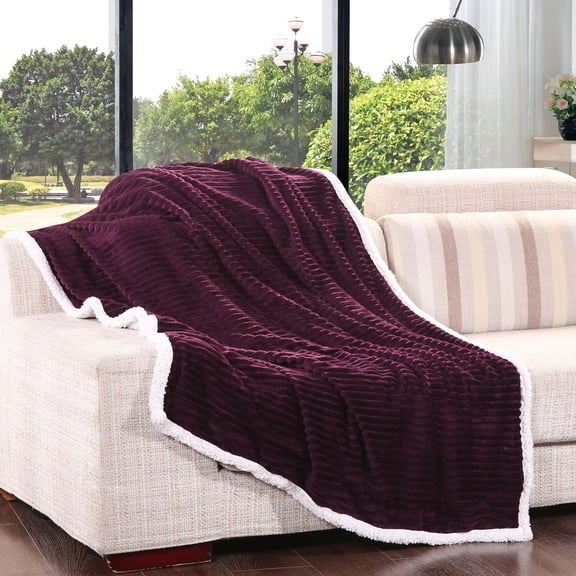 Home Essentials by Décor&More Corduroy Sherpa Throw