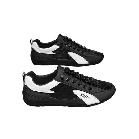 

Eloshman Men Sneakers Fitness Workout Running Shoe Breathable Athletic Shoes Outdoor Anti Slip Sport Flats Fashion Trainers Black 8.5