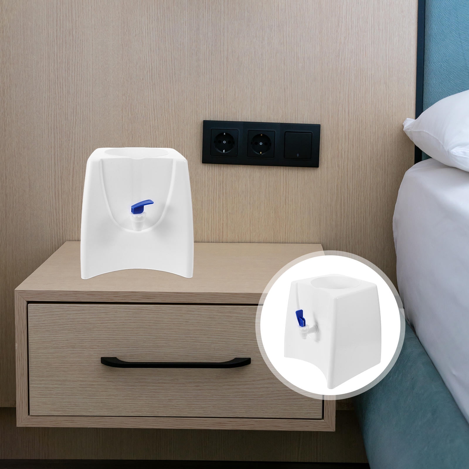 IBASETOY White Office Water Cooler Dispenser Portable Countertop Tap Design for Easy Access