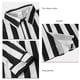 thumbnail image 5 of Camisa a rayas para hombre, manga larga, cuello vuelto, blusa holgada con botones para uso diario y trabajo, 5 of 5