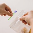 thumbnail image 5 of Rose Flower Potato Chip Clips 5 Pack with Magnetic Storage Box - Cute Kitchen Food Bag Sealers for Chips, Snacks, Pet Food - Keep Food Fresh, Organize Fridge Space, Purple, 5 of 6