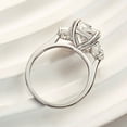 thumbnail image 2 of Kalapi Jewel 1.6 Ct Radiant Cut Moissanite Three Stone Engagement Ring - 14K White Gold Plated with Prong Setting for Women - Elegant Wedding Band, Perfect for Special Occasions, 2 of 3