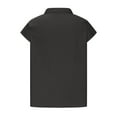 thumbnail image 4 of Lindbes BLVB Short Sleeve Cotton Linen Shirts for Women Button down Lapel Tops Solid Color Casual Summer Outfits 2024, 4 of 6
