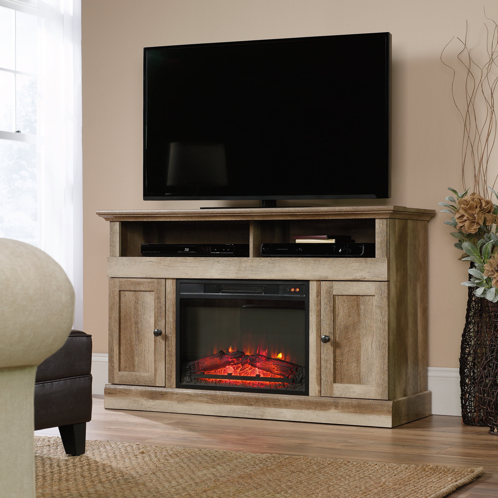 Sauder Cannery Bridge Media Fireplace For Tvs Up To 60 Lintel