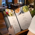 thumbnail image 5 of WeChef 5 pack 8.5"x14" Restaurant Menu Book Covers 6 View PU Leather w/ Angled Corner Wine List Bar Hotel, 5 of 11