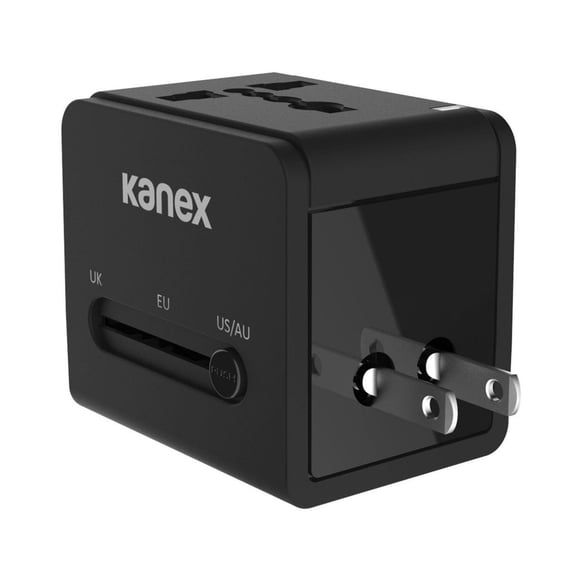 Adaptador de Viaje Kanex 4 en 1 con 2 USB compacto internacional 100-240V