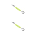 thumbnail image 4 of Billuyoard Cuchara para helado de melón de fruta de acero inoxidable de doble cabeza 2 en 1, cuchillo para tallar melón, cuchara de acero Type8 NO8, 4 of 6