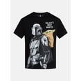 thumbnail image 5 of The Mandalorian Men's and Big Men's Mando and Grogu Graphic Tee with Short Sleeves, Sizes S-3XL, 5 of 5