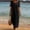 *Black, variant on ClodeEU Women's Linen Blend Round Neck Short Sleeve Maxi Dress,Casual Loose Fit Summer Dress Black,Women's Plus L