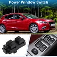 thumbnail image 2 of Interruptor de ventana eléctrica Unique Bargains para el lado del conductor delantero izquierdo para Mazda 3 Sport 2004-2009 Negro, 2 of 7