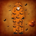 thumbnail image 2 of UJNDER Combinaison à Capuche Imprimée Halloween pour Enfants Orange_002 4-5 Ans, 2 of 4