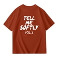 thumbnail image 4 of Girls Summer Short Sleeve Tops Dressy Casual Girls Casual Tops Size 10-12 Printed Crewneck Loose Shirts Basic Cotton Tops Graphic Tees Size 11-12 Years,2-Red, 4 of 4
