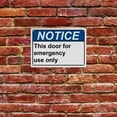 thumbnail image 5 of Emergency Use Only Door Sign, Industrial Exit Emergency Fire Sign 8"x12" UV Resistant for Indoor Outdoor Workplace, 5 of 7