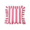 thumbnail image 2 of Striped Velvet Ruffled Throw Pillow 18x18 Inch, Soft Luxurious Decorative Cushion for Sofa Couch Bedroom, Farmhouse Style Home Textile Accent,E, 2 of 7