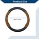 thumbnail image 4 of Cubierta de volante de PU de Unique Bargains, protector de volante de coche de ABS de 14.96" en patrón de fibra de carbono negro y marrón, 1 pieza, 4 of 6
