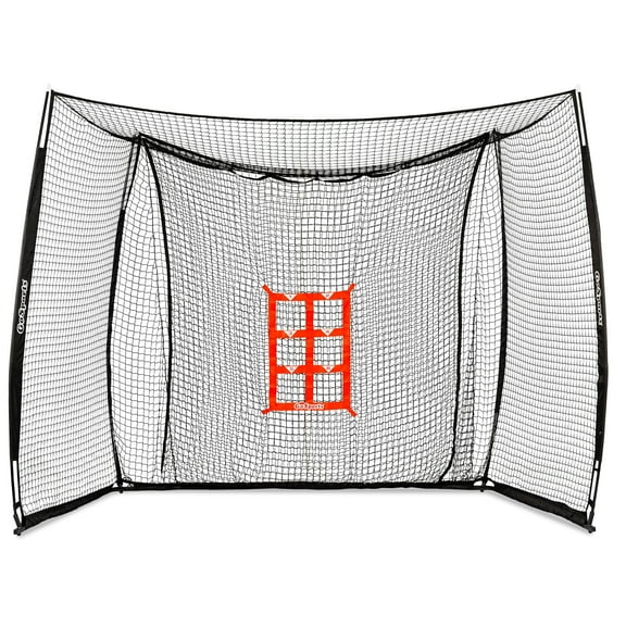 GoSports Baseball & Softball Portable Backstop Practice Net - 10 x 8 ft Hitting & Pitching Net for Backyard
