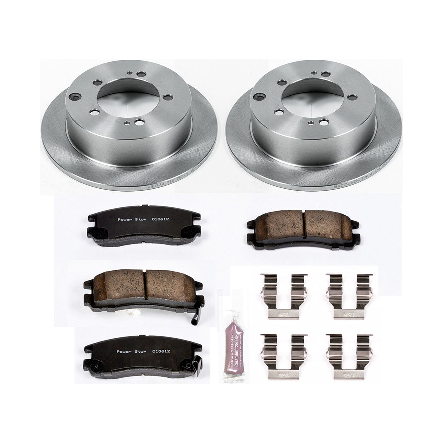 PowerStop Rear Stock Replacement Brake Pad and Rotor Kit Fits: CHRYSLER DODGE EAGLE MITSUBISHI Select Models KOE1203
