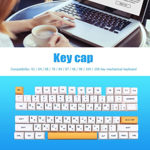 PBT Keycap para MX Switch XDA Height Key Cap Gaming Teclado mecánico Parte FLhrweasw Nuevo