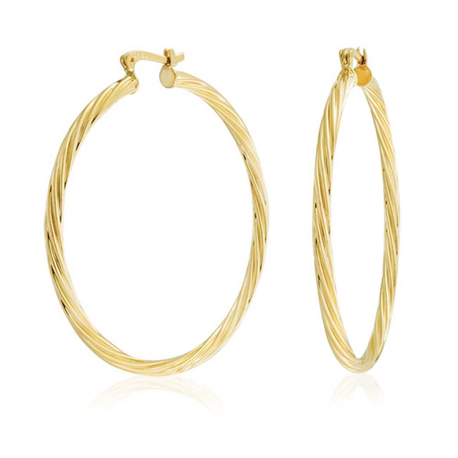 Jewelry - Creole Twisted Rope Cable Big Large Hoop Earrings For Women ...
