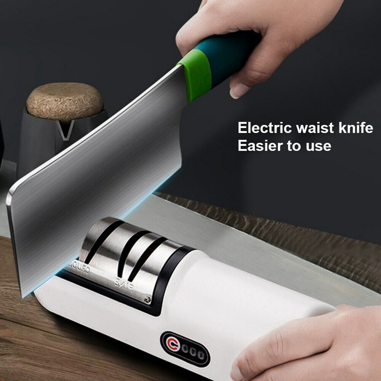 Electric Knife Sharpener - Professional 3 Stage Electrical Sharpening  System for All Knives and Serrated Blades - Sharpen, Hone and Polish -  Non-Slip Base, Magnet Compartment for Waste Collection - Yahoo Shopping