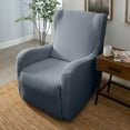 thumbnail image 2 of Home Details Waffle Design Chair/Recliner Stretch Fit Slipcover in Gray, 2 of 5