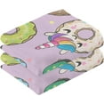 thumbnail image 2 of SKYSONIC Cute Animal Donut Patterned Hand Towels 2 PCS, Cotton Bath Towel for Drying Face Hands Body ,Absorbent Lightweight Towels for Bathroom Ktichen Travel Gym, 16"x28", 2 of 7