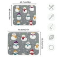thumbnail image 3 of qxltty Snowman in A Gray Background Of Snowflakes Kitchen Drying Mat Extremely Absorbent Microfiber Dish Mats for Plates Cutlery Pots and Pans 16×18in, 3 of 8