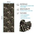 thumbnail image 2 of Brown Mushroom Daisy Dark Pattern Hot Yoga Mat Towel Non Slip for Hot Yoga - Quick-Drying Yoga Mat Cover with 4 Corner Pockets with Travel Bag - Hot Yoga Towel Non Slip 70"x26", 2 of 6