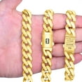 thumbnail image 4 of Nuragold 10k Real Yellow Gold Royal Monaco Miami Cuban Link Necklace 16"-30" (5mm-20mm) Italian Jewelry for Men & Women, 4 of 21