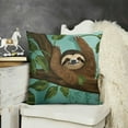 thumbnail image 2 of SHANXI  Throw Pillow Covers, Sleepy and Happy Soft Square Pillow Cases ,Decorative Pillowcase Suitable for Bed Car Sofa Home 22x22in, 2 of 5