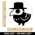 thumbnail image 2 of Cute Chibi Raven with Plague Doctor Mask Rubber Stamp for Scrapbooking Crafting Stamping - Small 3/4 Inch, 2 of 7
