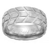 Personalized Men's Engraved Tire Tread Stainless Steel Band