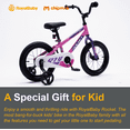thumbnail image 6 of RoyalBaby Rocket 12 inch Bicycle with Training Wheels, Unisex for Toddlers Ages 3-4, Pink, 6 of 13