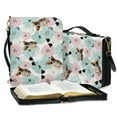 thumbnail image 3 of FOR U DESIGNS Corgi Floral Bible Case Bag Portable Bible Book Carrying Case PU Leather with Adjustable Strap Bible Bags and Totes for Women Size Large Stylish Bible Protective Bag, 3 of 7
