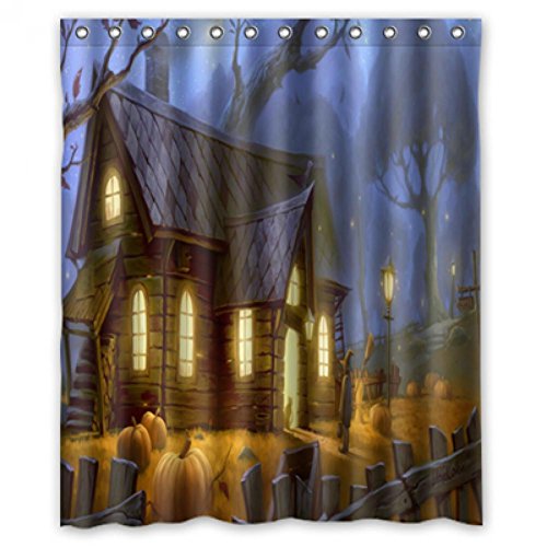 ABPHQTO Happy Halloween Calabaza Bruja Cortina de ducha Cortina de ducha impermeable 150x180 cm